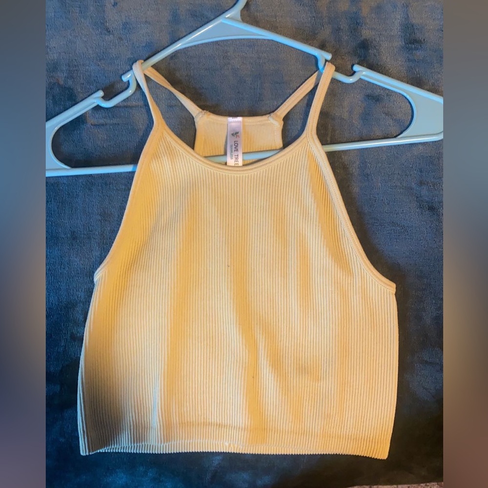 Yellow crop top